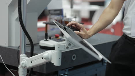 coordinate measuring machine in operation