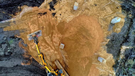 toma aérea de la deforestación industrial