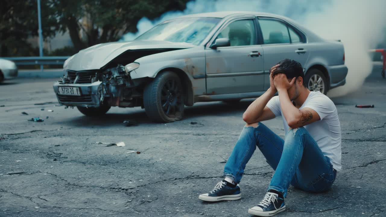 Man distraught after car accident