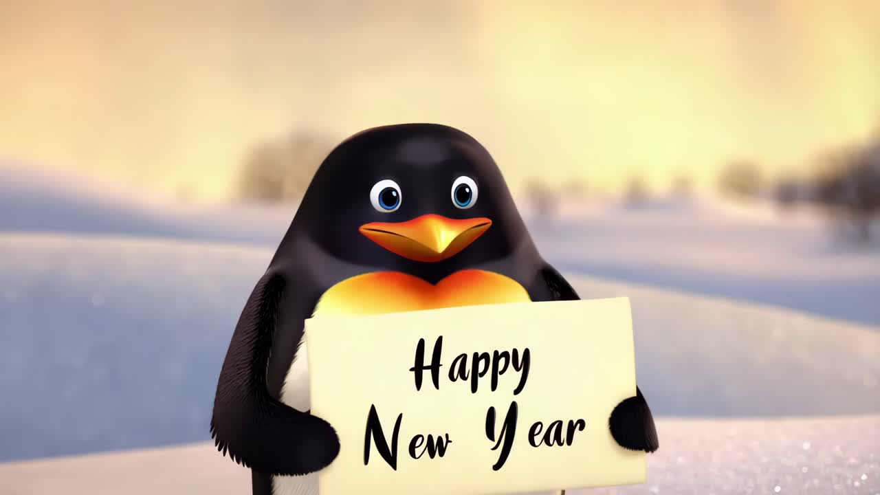 feliz año nuevo, pingüino.