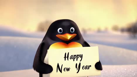 happy new year penguin