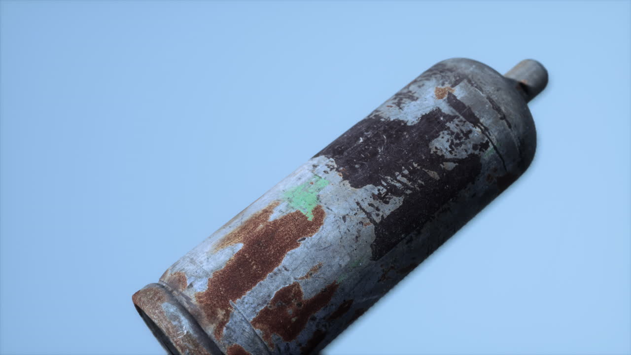 위험 오래된 녹화 된 가스 컨테이너