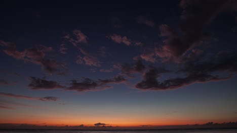 beautiful sunrise timelapse above the ocean