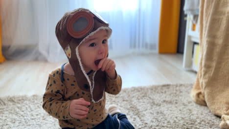 baby in pilot costume