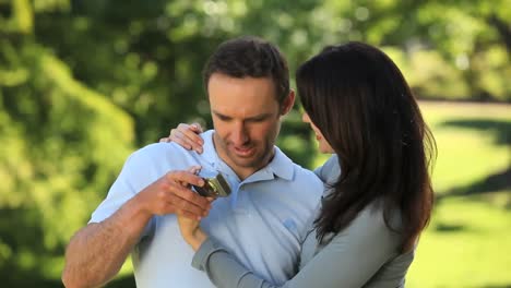 couple taking picture of themselves