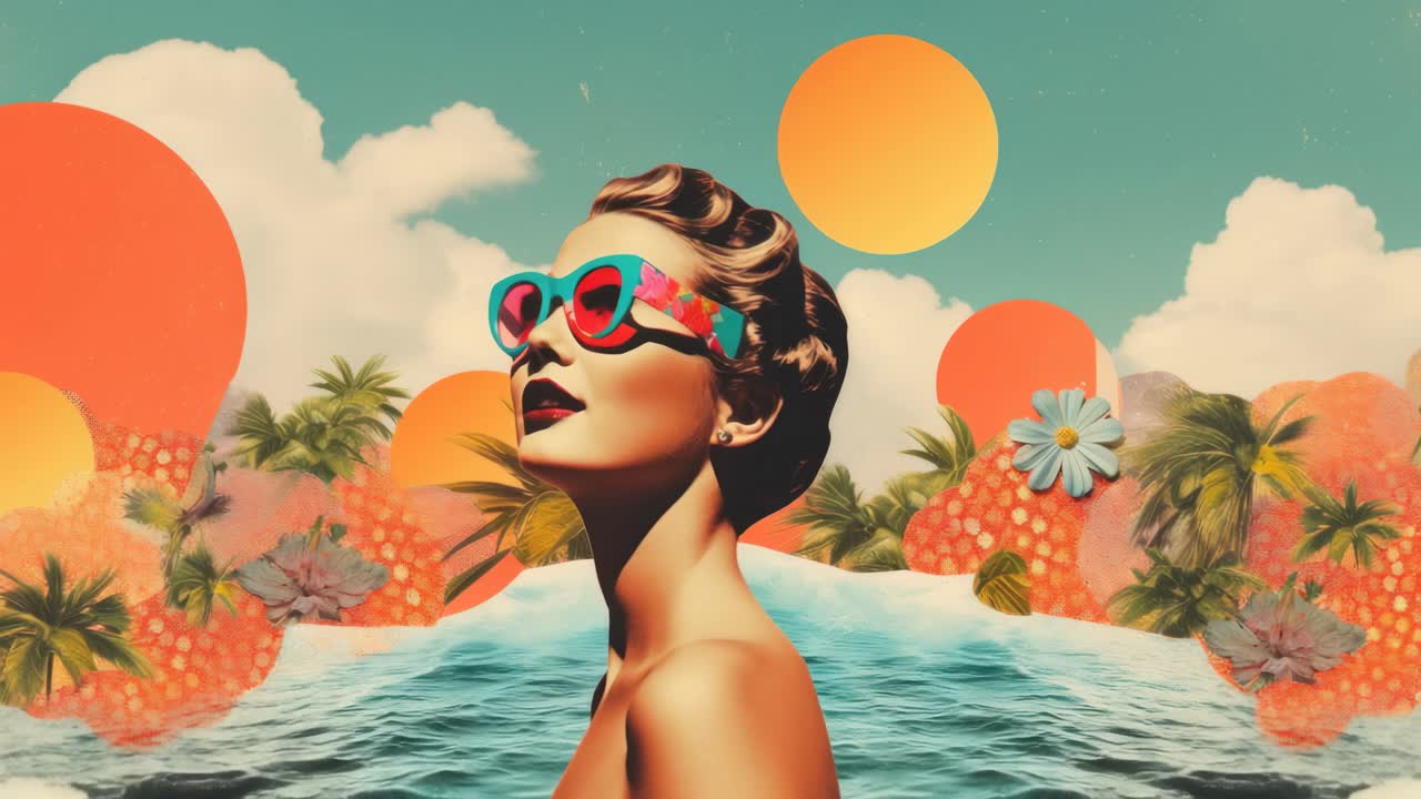 Video koncept inspirovaný retro stylem s neskutečnou tropickou atmosférou