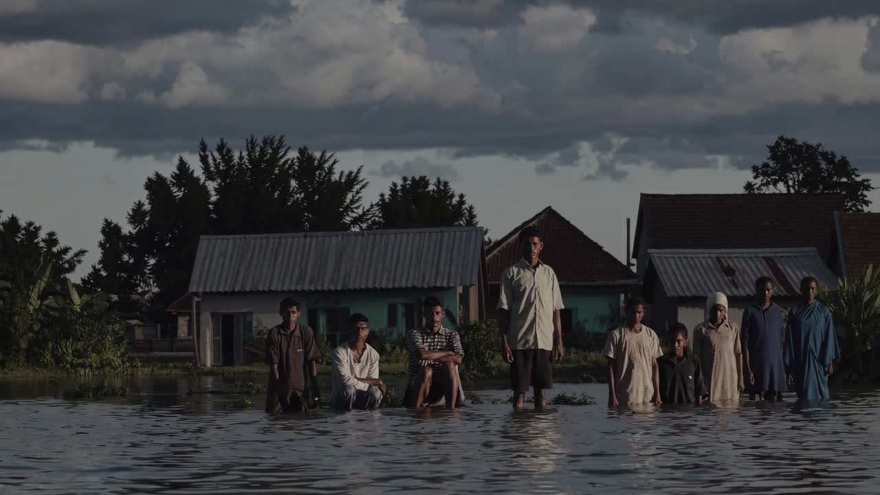 농촌 지역 주민의 홍수 피해자