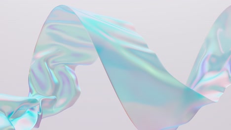 silk cloth waving animation on white background: elegant and smooth motion