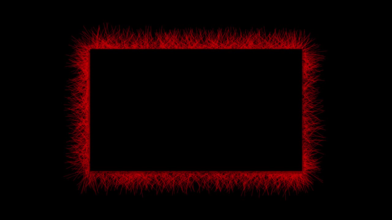 Abstract spiky red frame stop motion animation on a black background