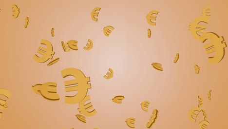 european euro golden currency symbols of the euro dollar japanese yen and pound sterling fall down