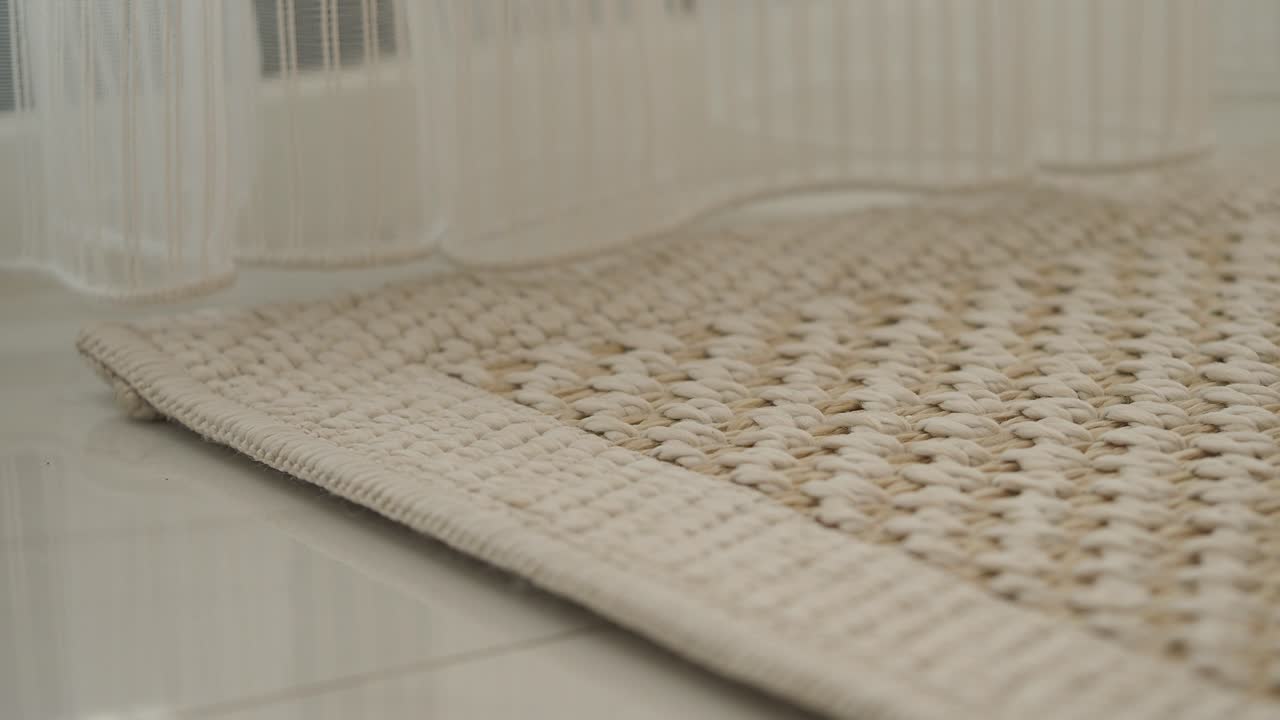 Close-up of a Woven Rug