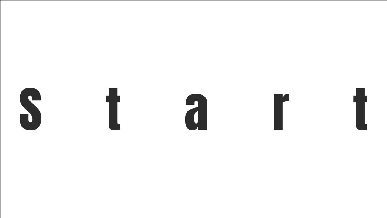 Animation of start text over pattern background
