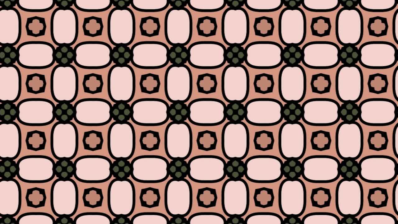 una representación 3d de la hermosa animación de textura de fondo de patrón de mosaico sin fisuras desplazándose a la derecha