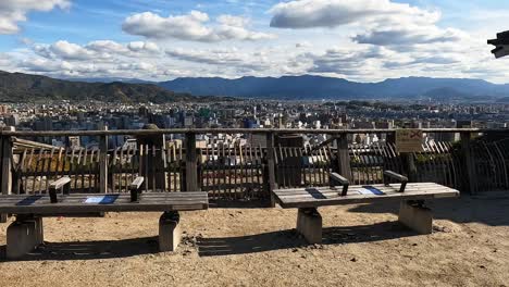 view over the skyline of matsuyama from the castle