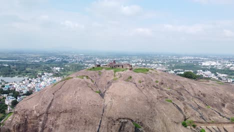 aerial view of dindigul rock fort, tamil nadu, india