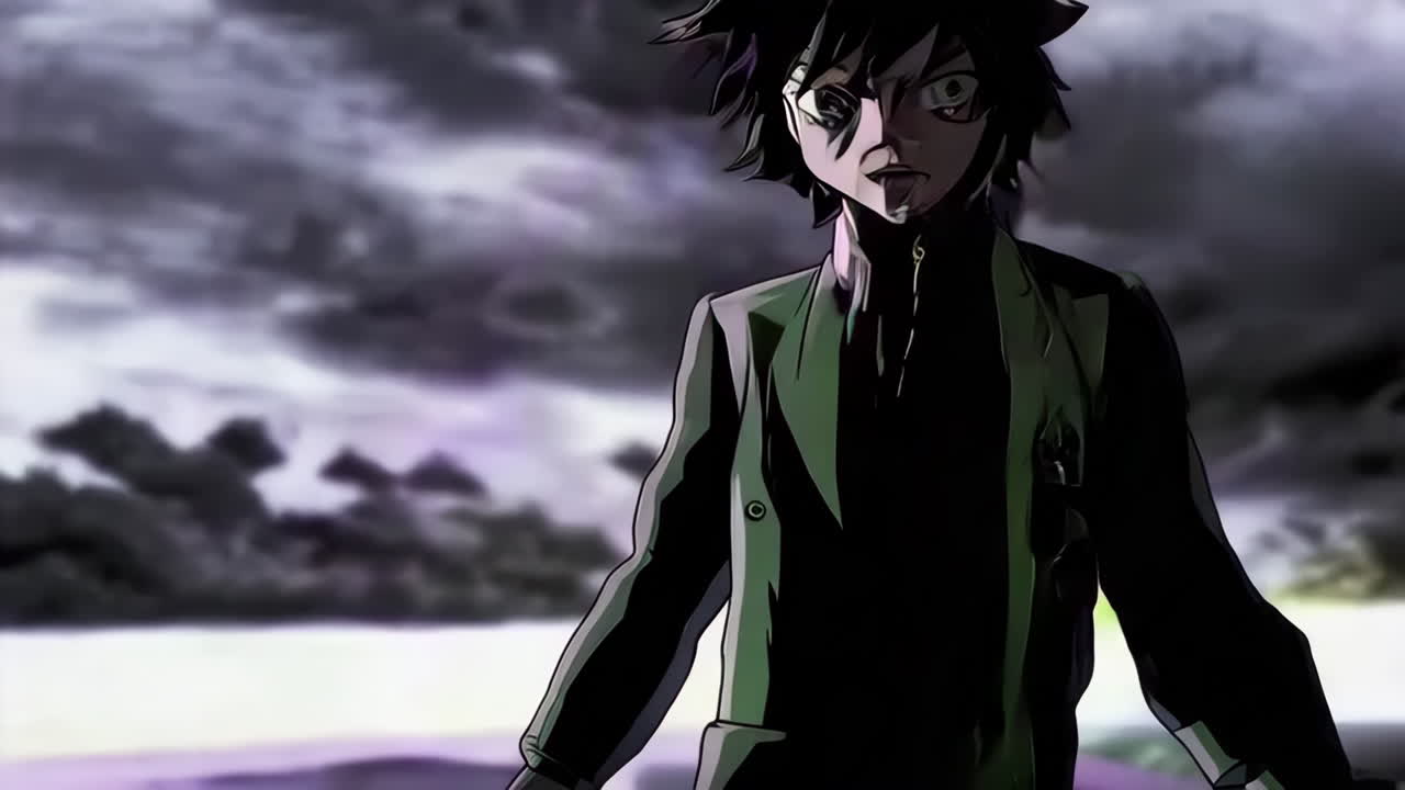 Anime Character with Green Fire Magic