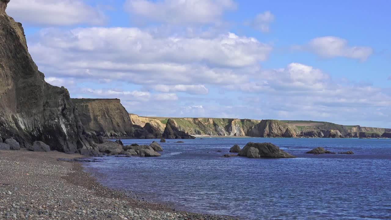 Ireland epic locations romantic calming seascape Copper Coast Waterford on a spring day