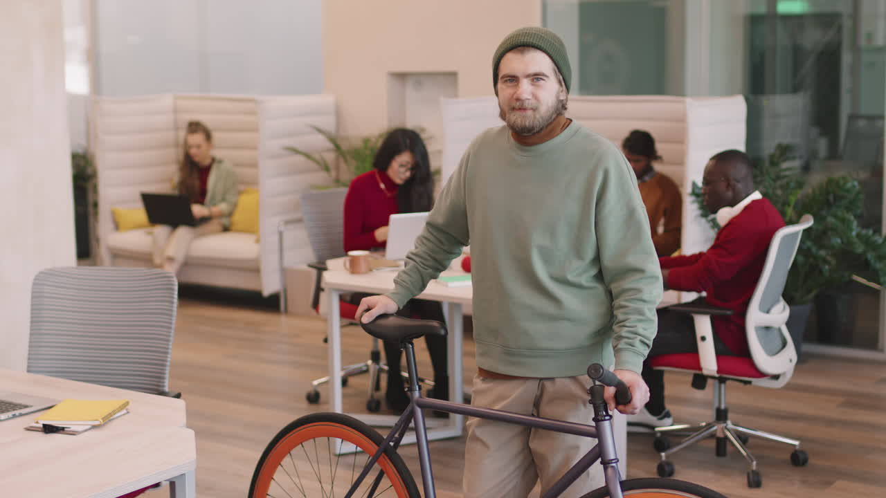Start-Up Office Worker with Bicycle