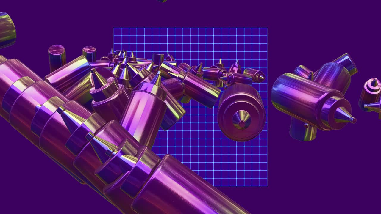 arte 3d creativo mínimo. objetos hipster estilosos animados en espacio abstracto geométrico. combinación de colores de moda, dinámica, movimiento en bucle, video 4k.