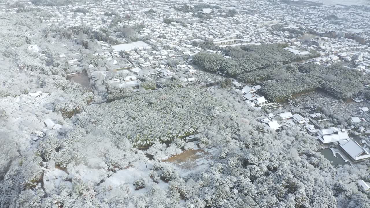 아라시야마 조감도, 눈으로 덮인 교토와 대나무 숲길