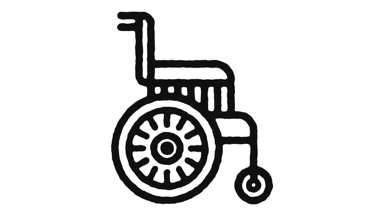 Senior Living Icon Animation Footage & Alpha Channel