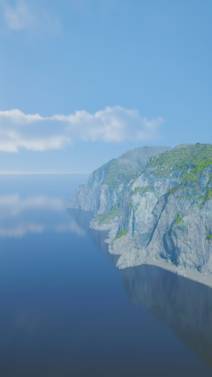 평온 한 해안 절벽: 숨막히는 공중 풍경