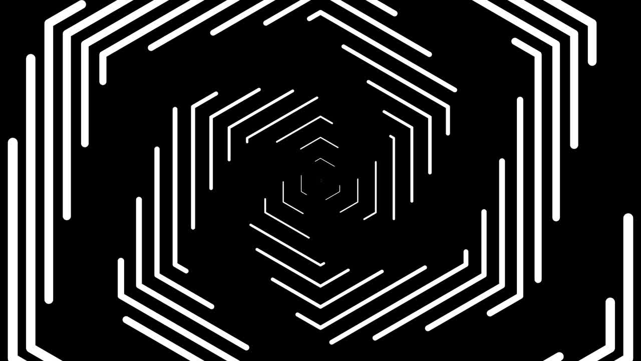 Abstract geometric white strokes, spiral rotating lines, computer generated background, 3D render background