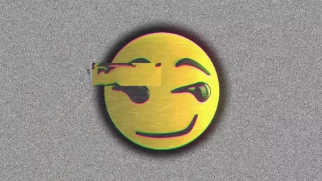 emoticon on grey background