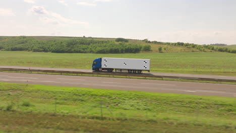 truck on highway through countryside