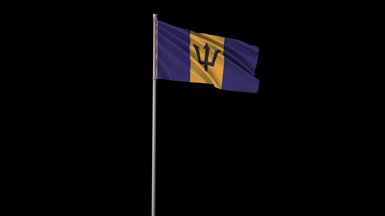 bandera de barbados con el canal alfa