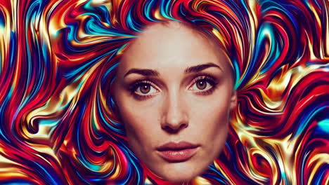retrato abstracto de una mujer