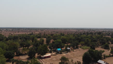 Dropshot-of-rural-village-in-Cambodia