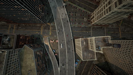 Aerial-view-of-New-York-downtown-building-roofs