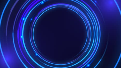 círculos azules y púrpuras de neón