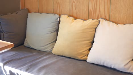 colorful pillows on a sofa