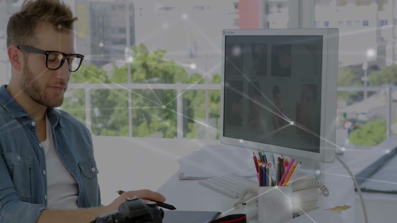 Un grafico che tocca e genera layout animati per perfezionare il lavoro prima di rivolgersi alla telecamera