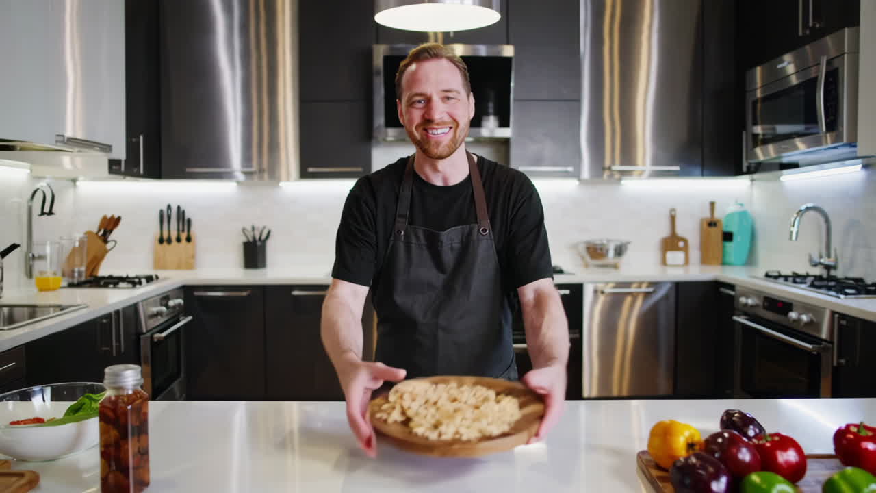 chef feliz en la cocina