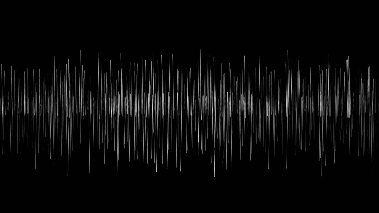 Audio Radio signal frequency wave band over black screen background