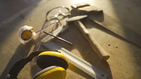 carpentry workshop tools and supplies.