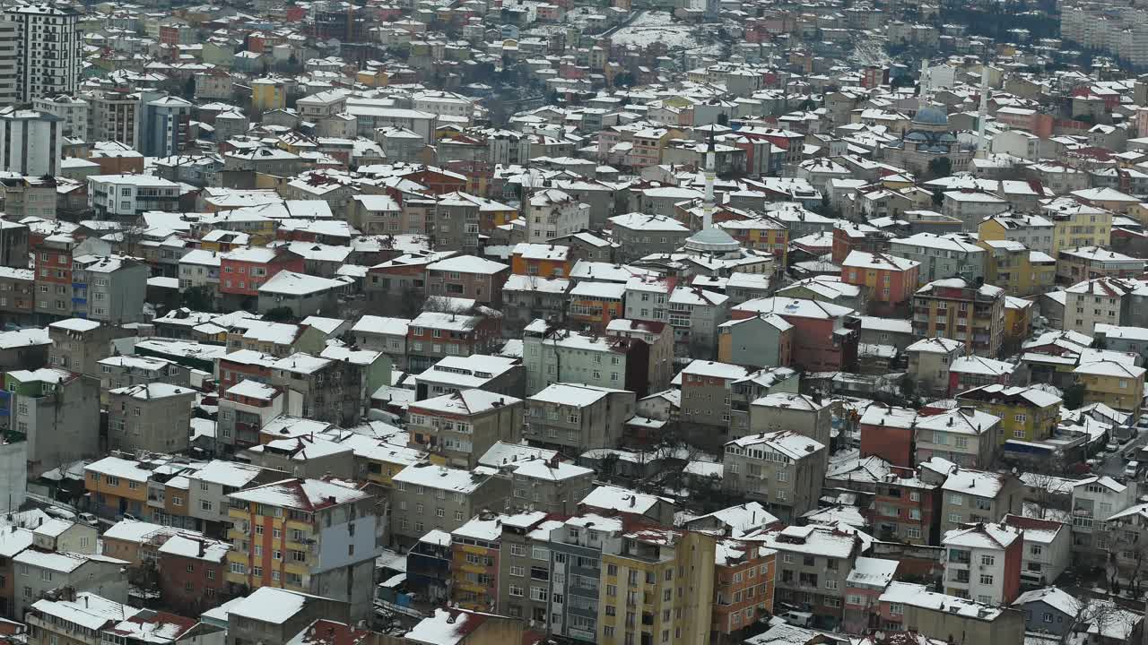 눈 인 도시 풍경