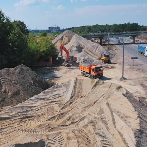 road construction from above