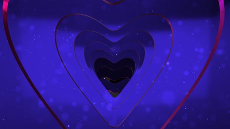 corazón azul real para el amor túnel para el bucle