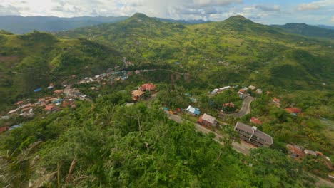 fpv aerial - flying above a filipino village in cebu, philippines