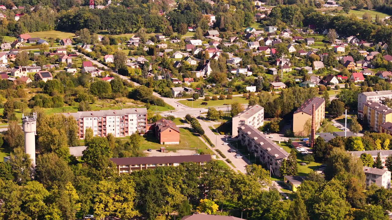 Residential Over Countryside Town Of Koknese In Aizkraukle Municipality, Vidzeme Region Of Latvia. Aerial Drone Shot