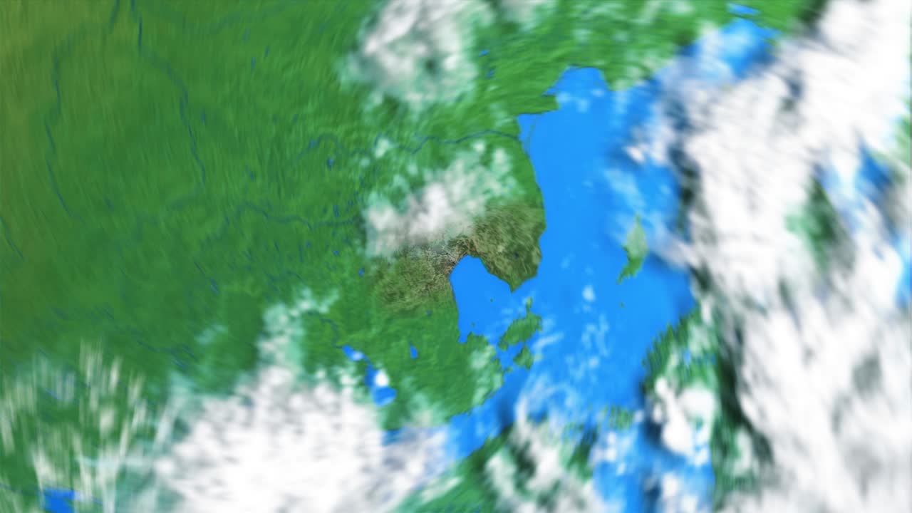 4k - 지구에서 확대. 우주에서 구름을 통해 날아