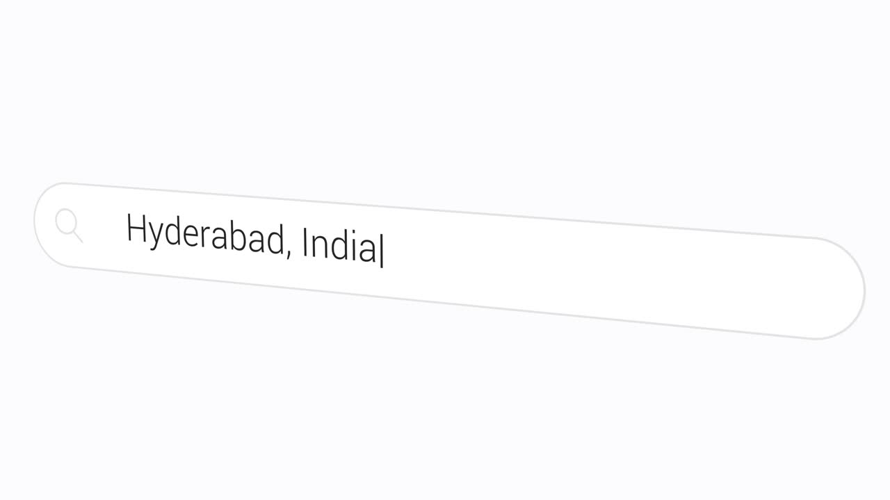Typing Hyderabad, India In The Search Bar
