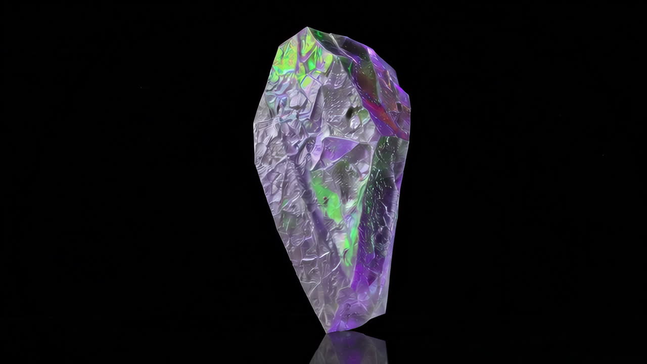 Glowing Iridescent Crystal