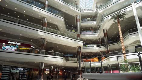 modern multi-level shopping mall interior