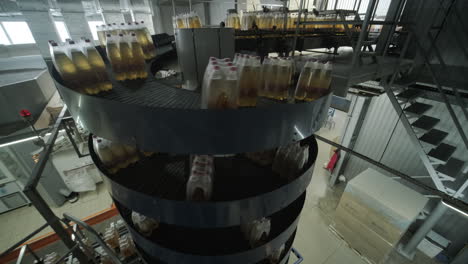 automated beverage bottling production line