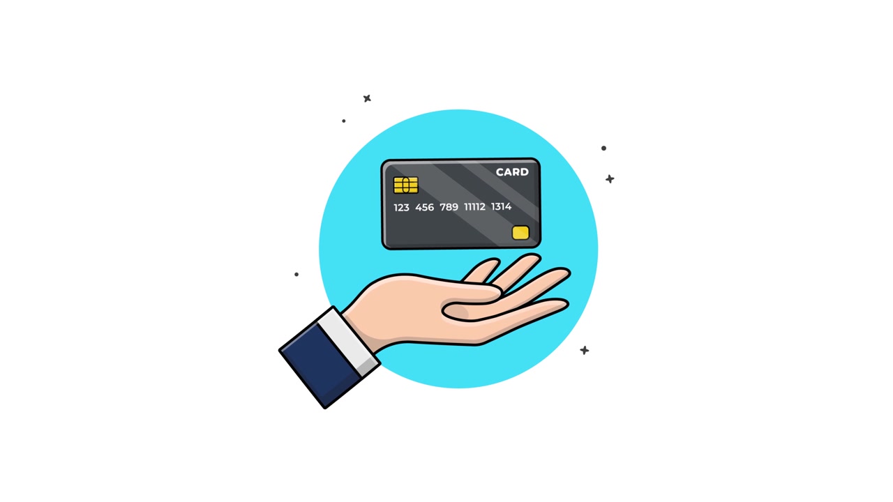 Animated Hand Holding a Credit Card